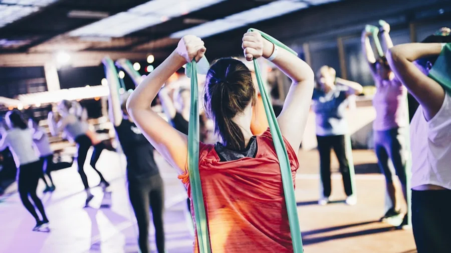 active person wearing fitness band during exercise