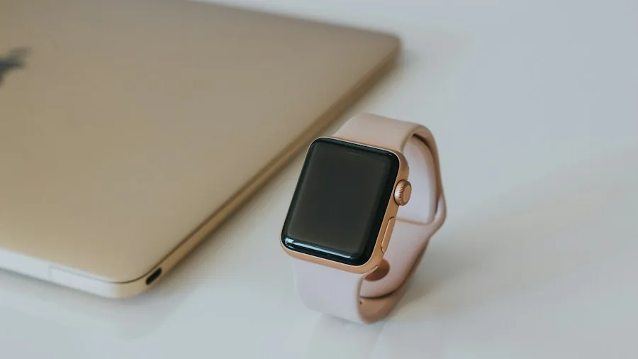 Apple Watch user checking device