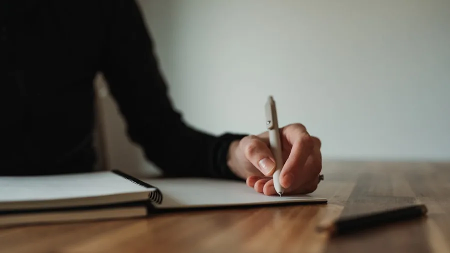book reader taking notes