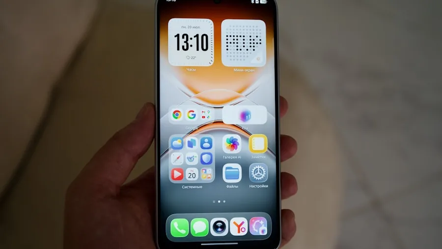 camera settings smartphone screen