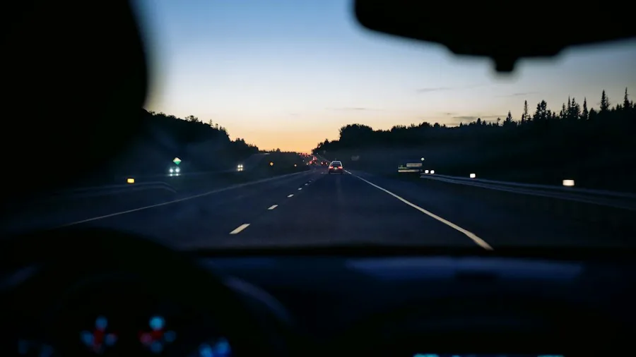 car dashboard road trip setup