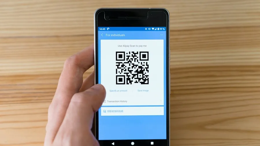 close-up gaming console QR code