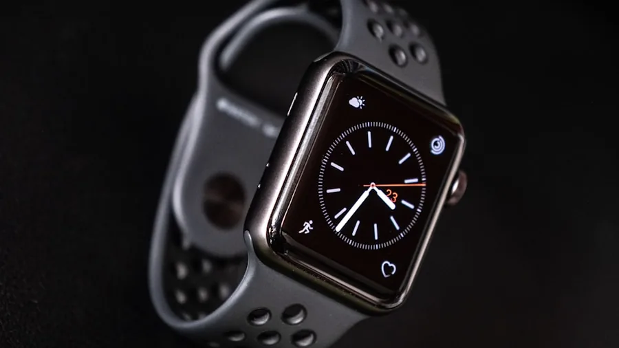 closeup smartwatch fitness display