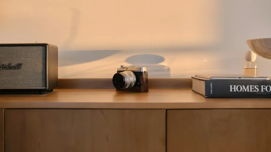 colorful smart speakers home shelf