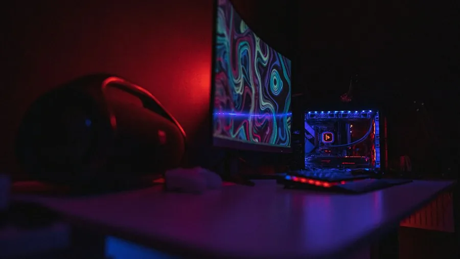 competitive gaming setup with xbox