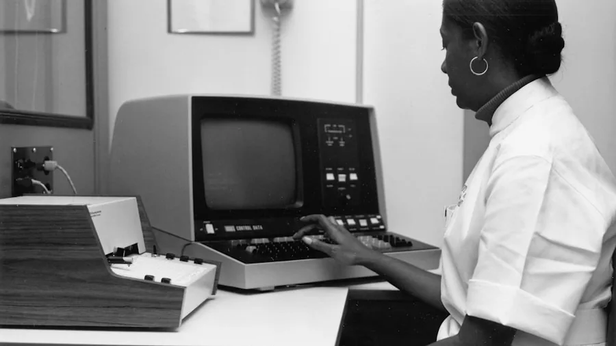computer repair technician workspace