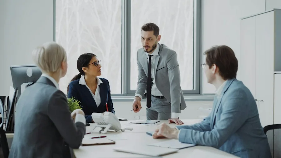 corporate office meeting professional