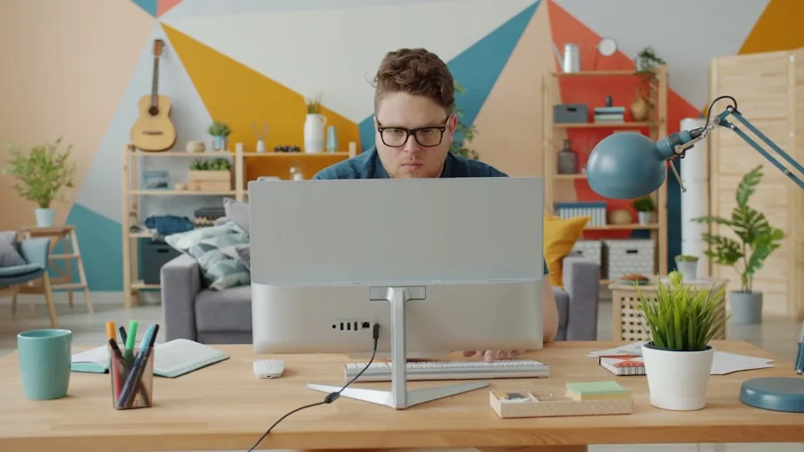 creative professional working on desktop computer
