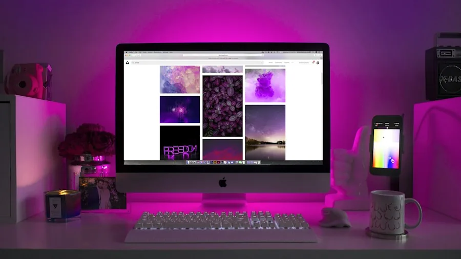 desktop workspace productivity tech setup