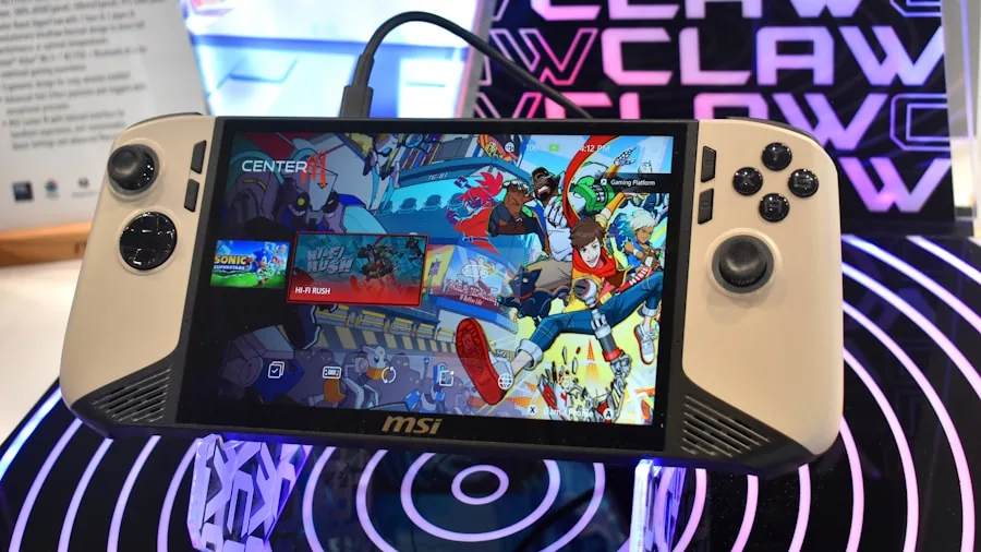digital gaming console display setup