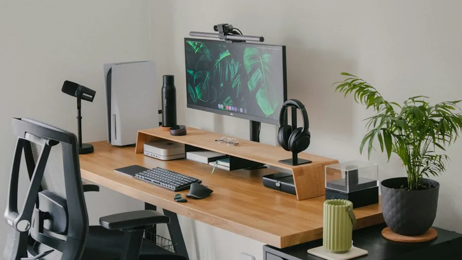 dual monitor workspace organization