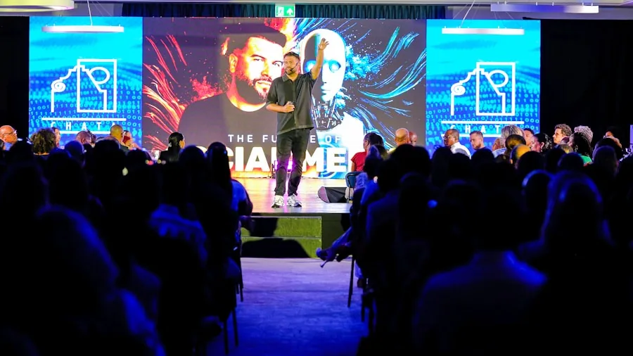 executive technology conference stage