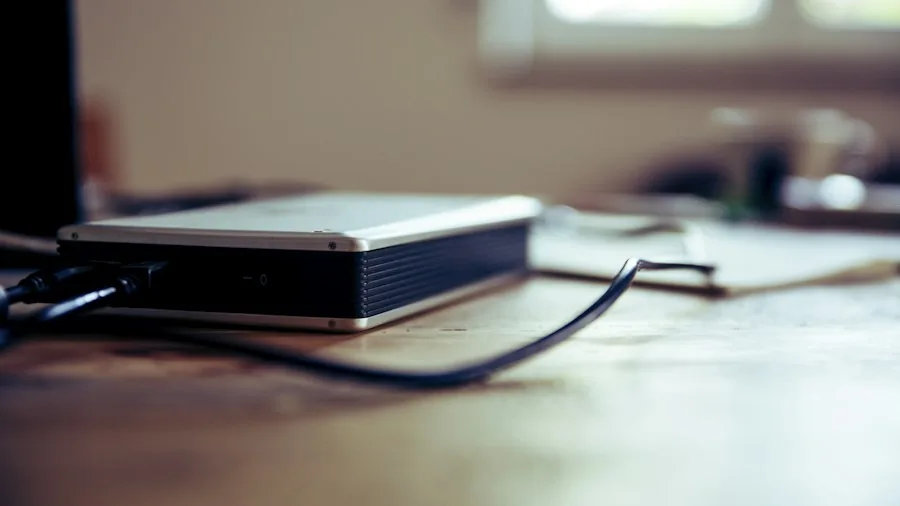 external hard drive connected to computer