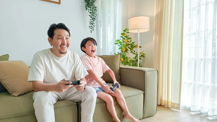 family gaming streaming television