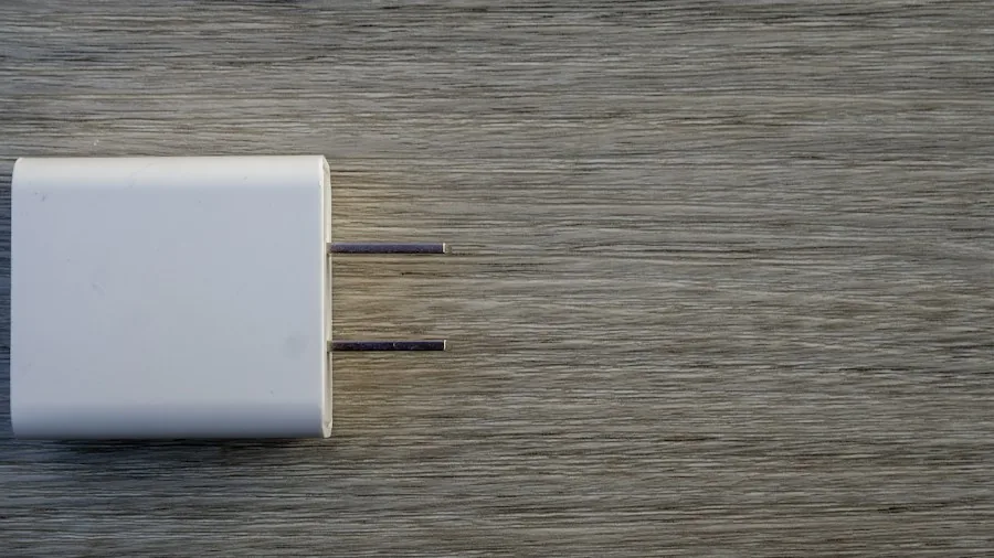 fast charging phone adapter close up