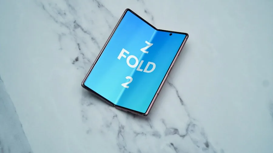 foldable phone unfolded display