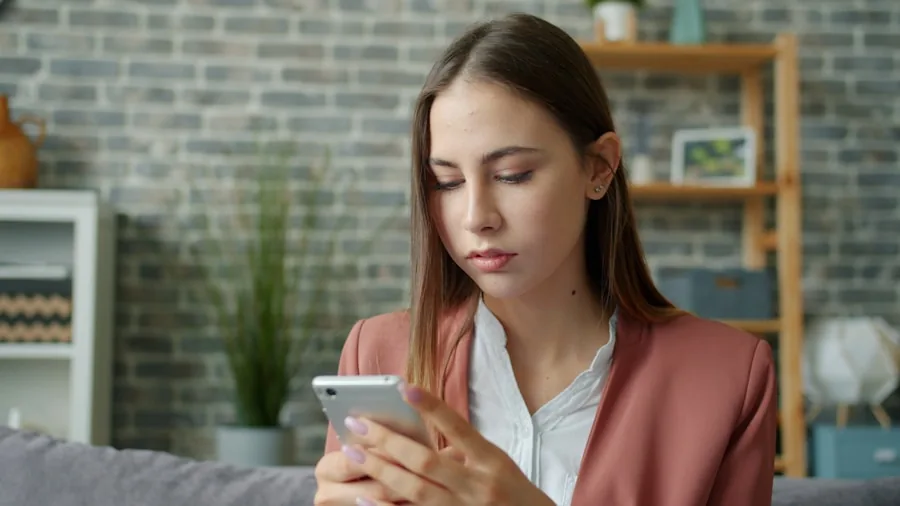 frustrated consumer looking at device