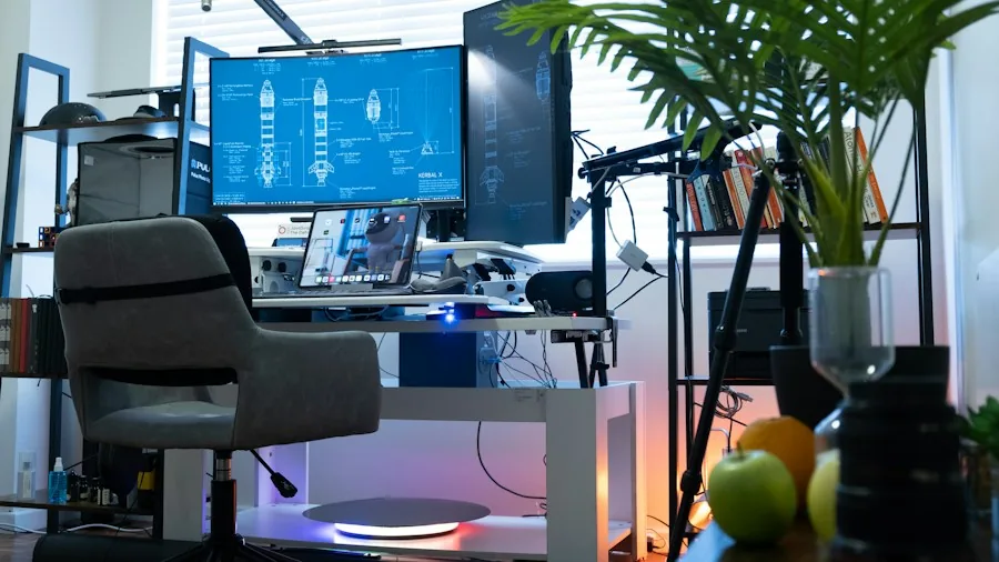 game development studio workspace