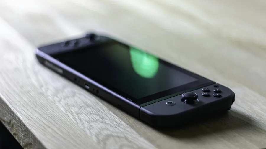 gaming console controller on desk
