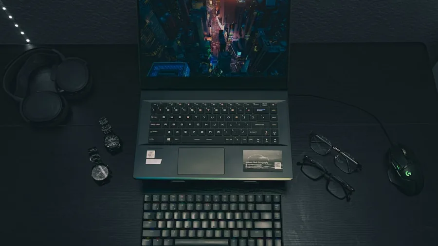 gaming laptop display motion graphics