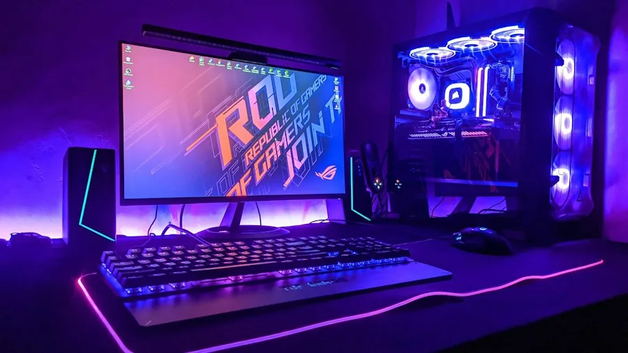 gaming laptop performance setup desk