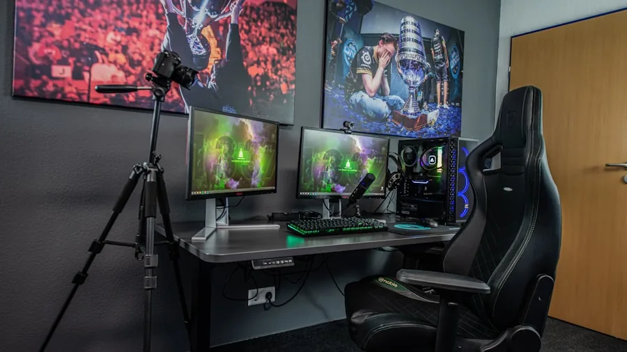 gaming room setup with multiple consoles