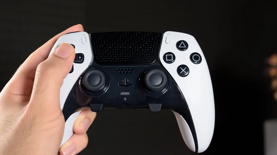 hands holding game controller