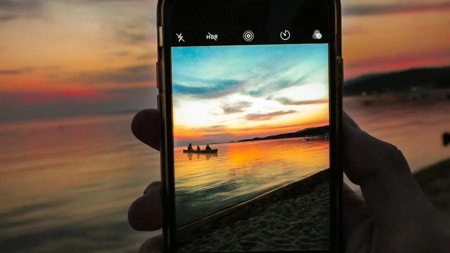 iPhone landscape photo correction
