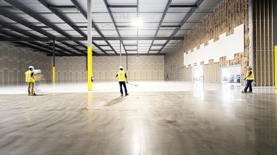 large commercial space floor