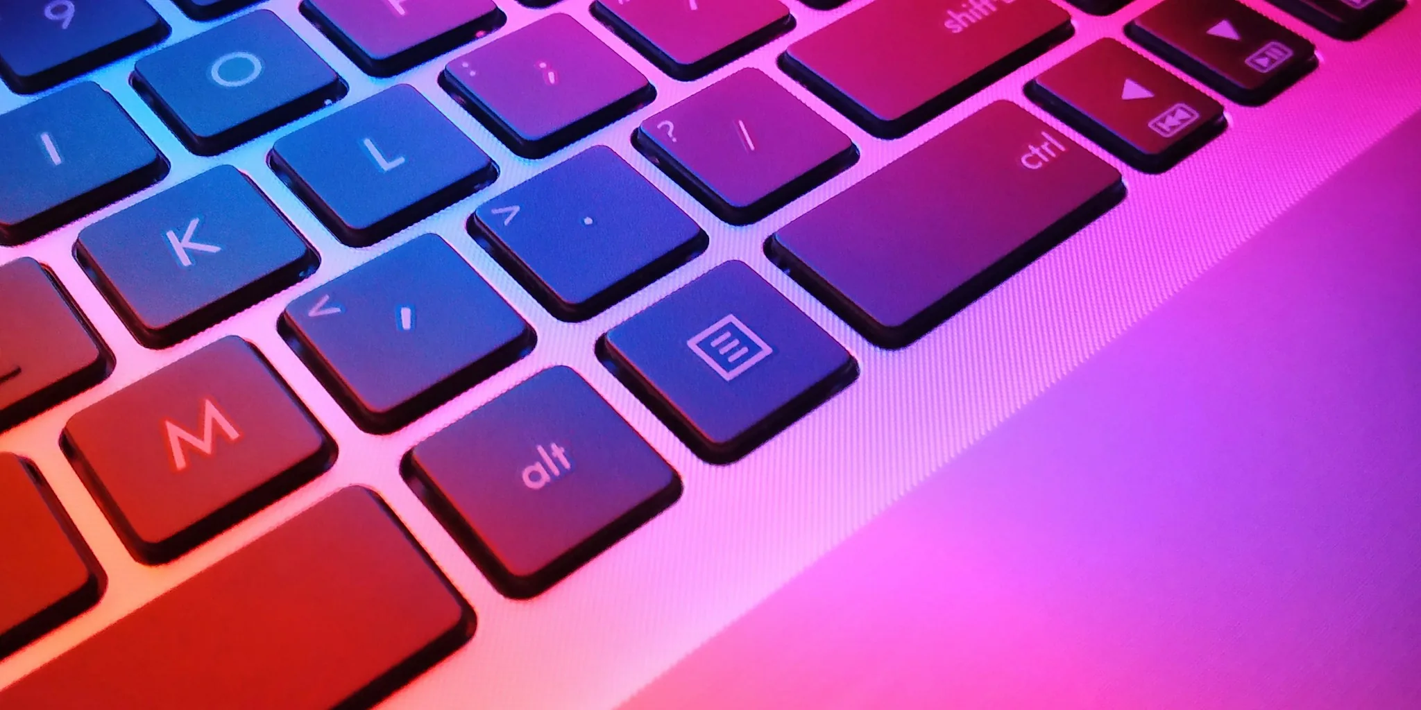 modern gaming laptop keyboard backlit