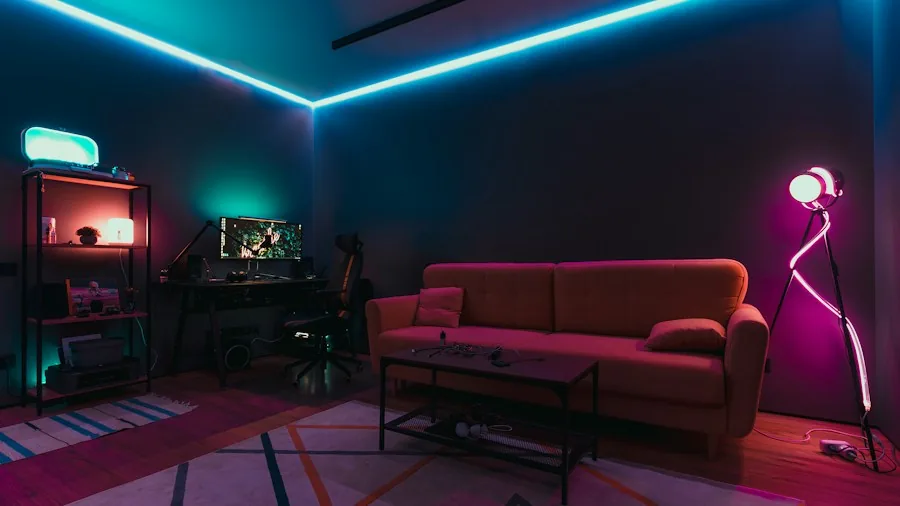 modern gaming television setup