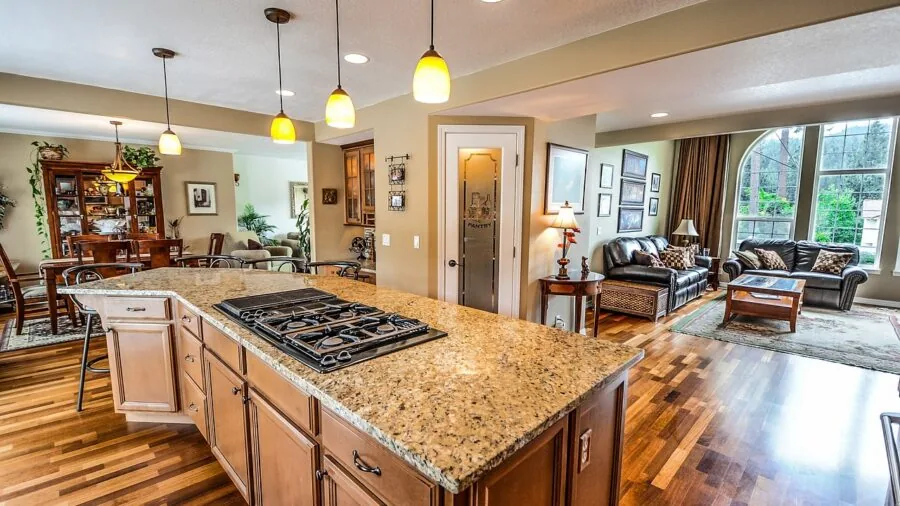 Modern home interior showing walls and furniture that may affect wireless router signal coverage and range