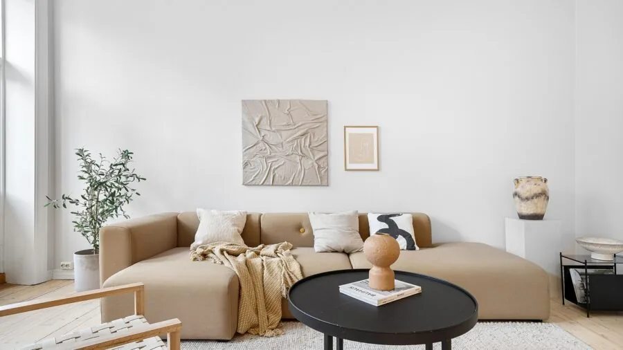 Modern small bedroom with minimalist furniture and limited space planning