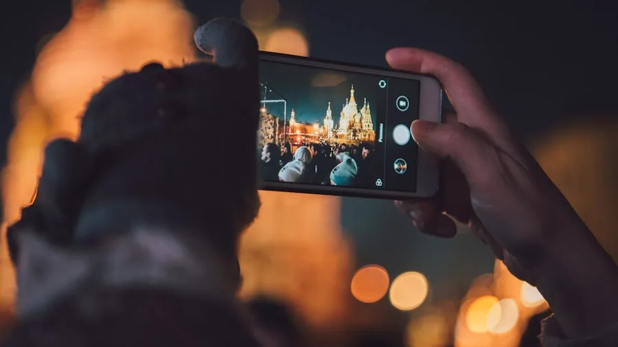 modern smartphone camera system close-up