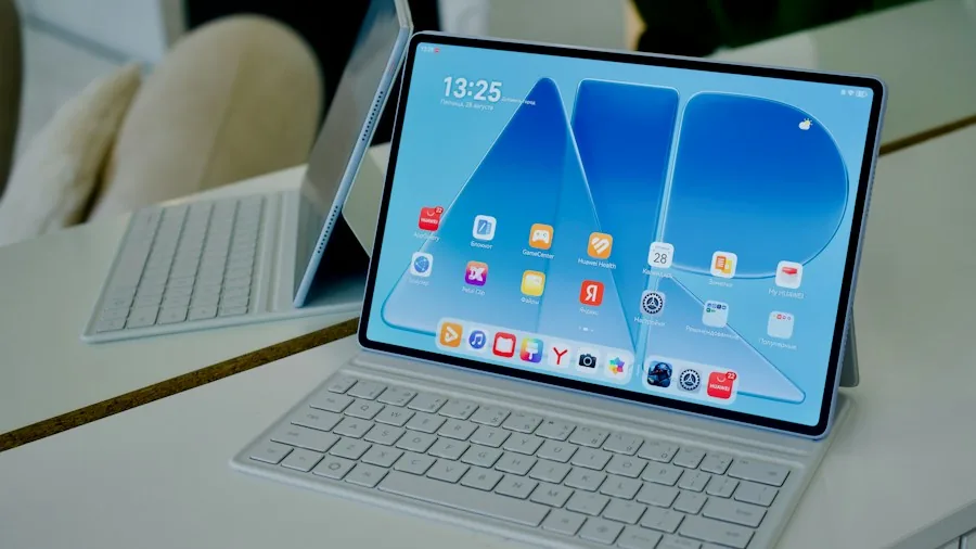 modern tablet workspace and productivity
