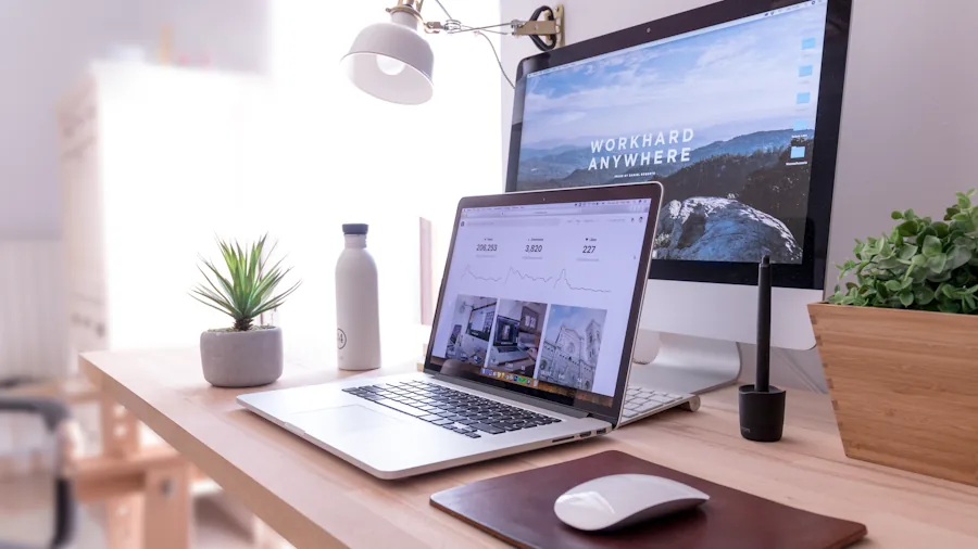 multi-device tech workspace setup