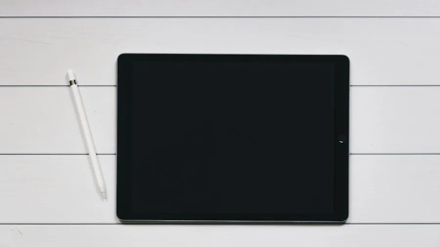 new tablet flat lay setup