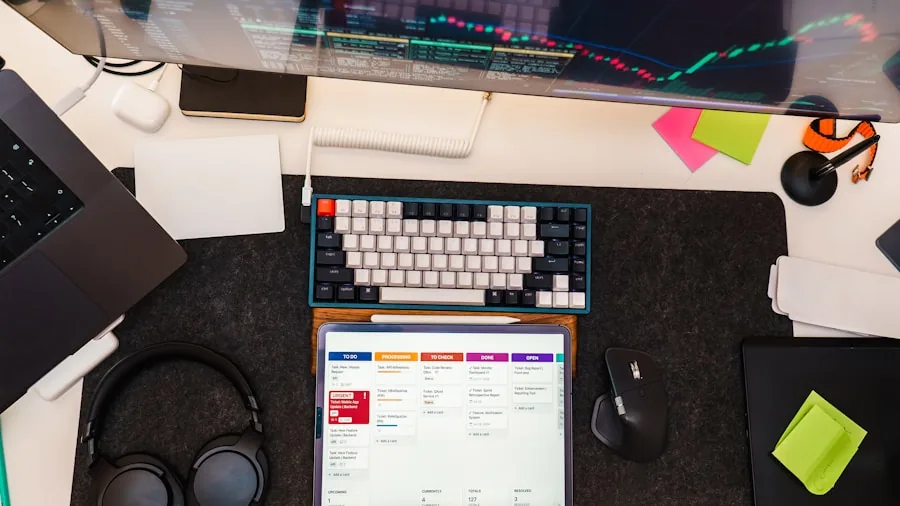 organized digital workspace on tablet
