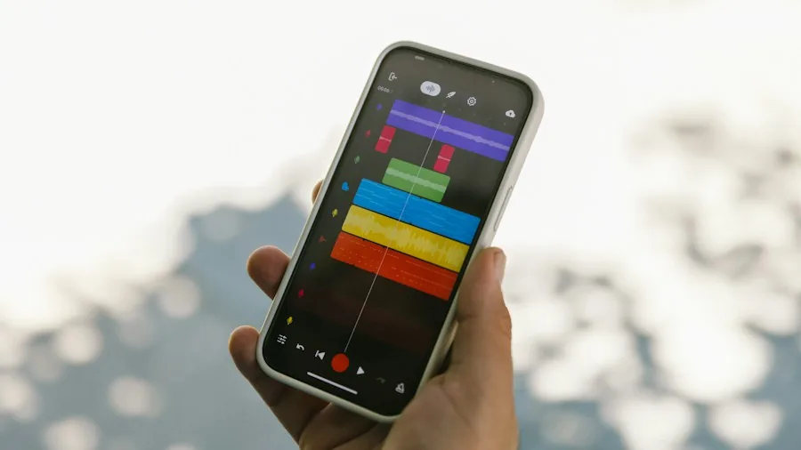 person adjusting equalizer app on phone