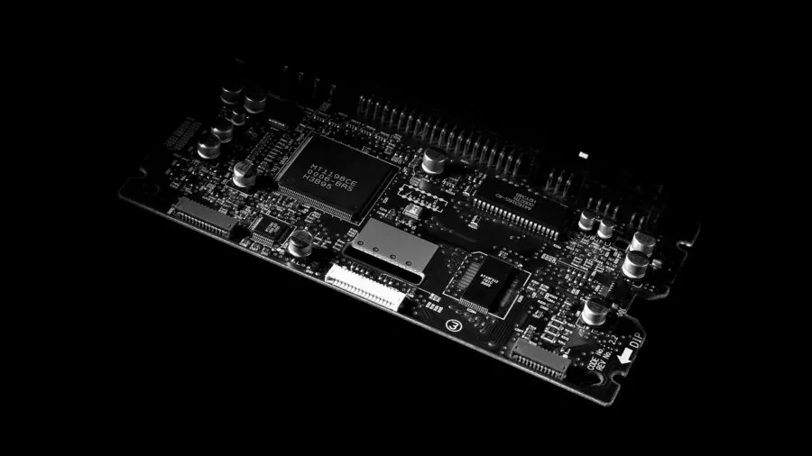 Person carefully selecting computer hardware components for system upgrade decision