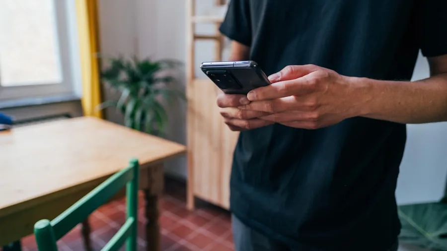 person checking health app on smartphone