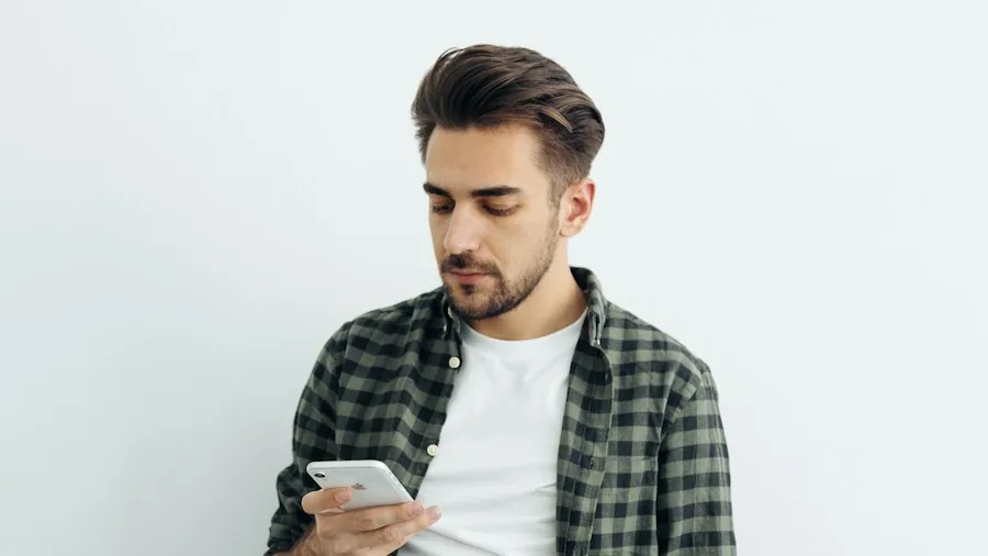 person checking phone privacy settings