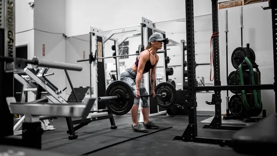 person doing strength training exercises
