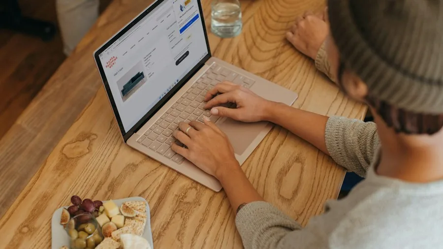 person entering online lottery