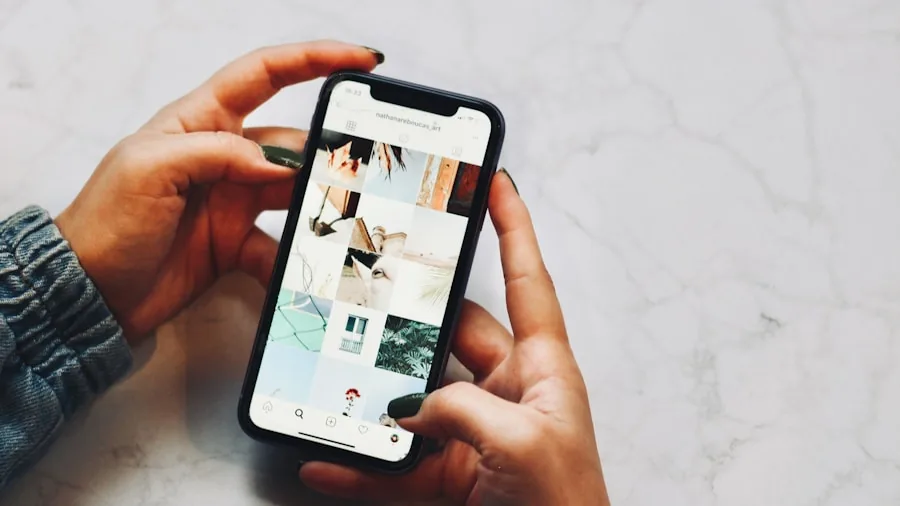 person organizing phone files on screen