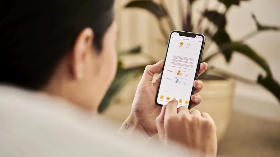 person using iPhone voice command