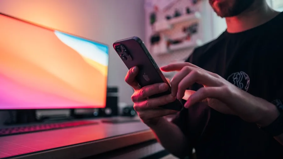 person using smartphone security features