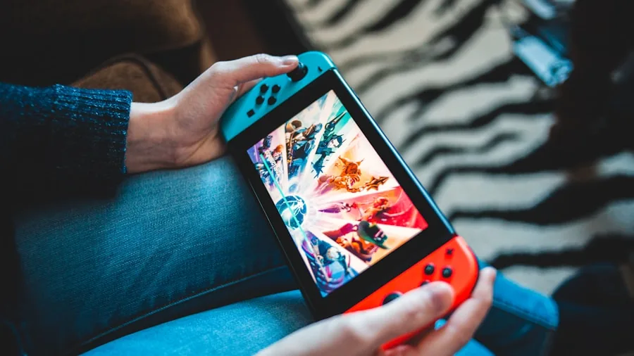 player choosing games on modern gaming console