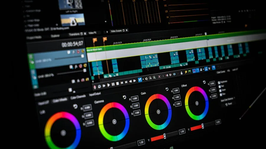 professional video editing interface