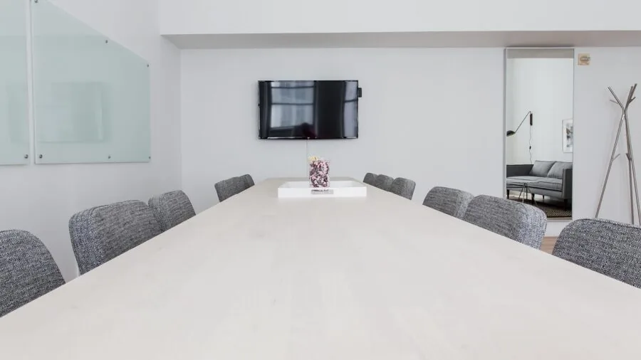 professional workspace with docking station